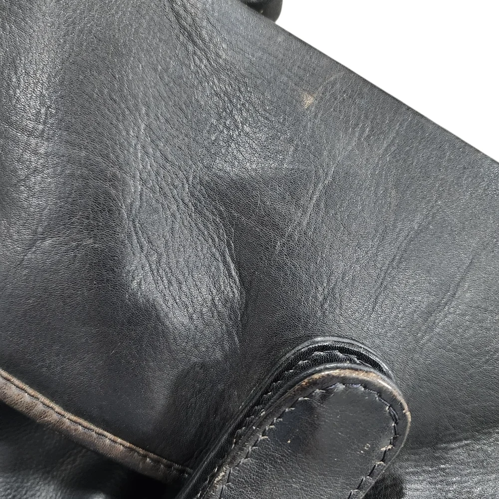 FRYE BLACK LEATHER BACKPACK
